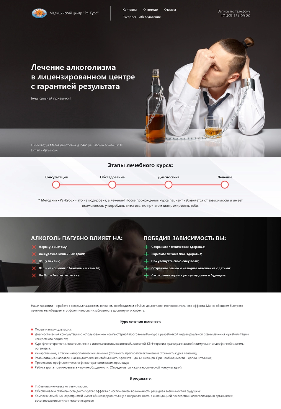 Медицинский сайт - Лечение алкогольной зависимости г. Москва
